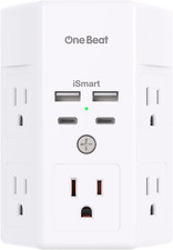 Multi Plug Outlet Surge Protector 5 Outlet Extender with 4 USB Charging Ports