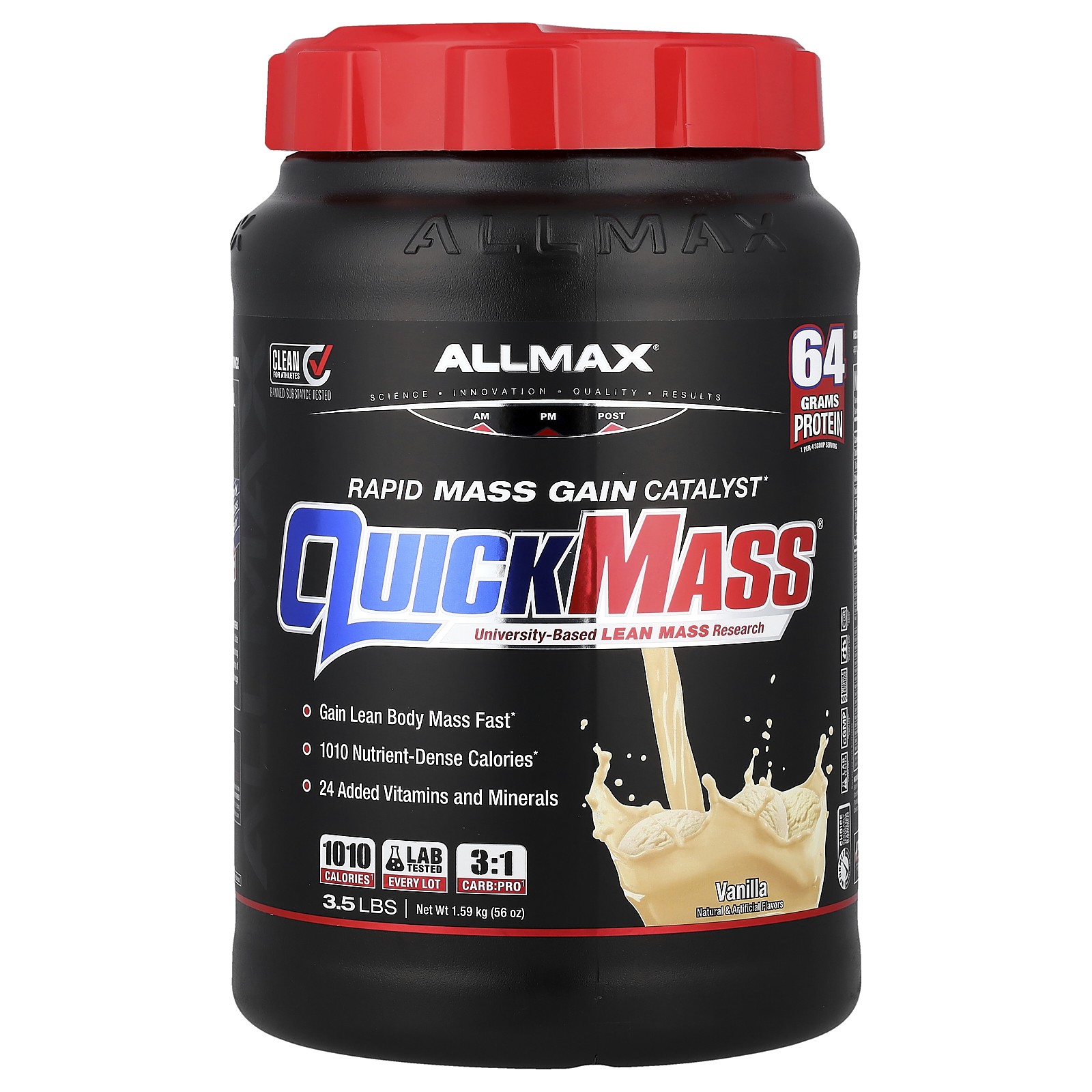 QuickMass Rapid Mass Gain Catalyst Vanilla 35 lbs 159 kg 8290₽