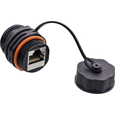 InLine  Patchkabelkupplung, RJ45 Cat.6A, IP68, für Industrie, mit Staubkappe