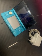 Console Nintendo 3DS Aqua Blue Azzurro Originale Con Caricatore E Pennino