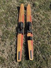 vintage wooden water skis by cypress gardens