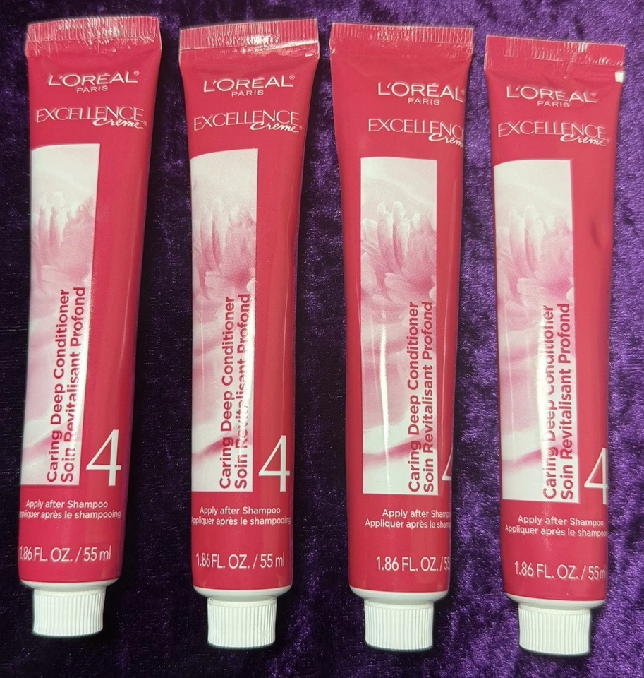 Loreal Excellence Creme Deep Caring Conditioner 4 -  Lot of 4 1.86 Fl. OZ. New - Image 2 of 4