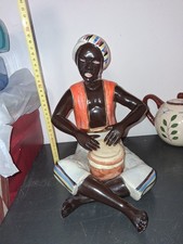 Rara Bottiglia Ceramica Anni.50..epigono Lenci,cia Manna Ars Pulchra Aretini?