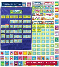 Carson Dellosa Deluxe Calendar Pocket Chart Monthly Classroom Calendar Pocket Ch