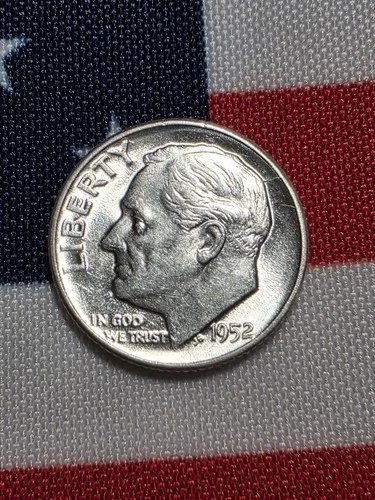 1952 P Roosevelt Dime - BU--LUSTER-- 90% Silver  "FREE SHIPPING"
