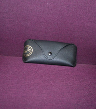Ray-Ban Black Leather Hard Case Snap Closure for Sunglasses  Glasses Y8