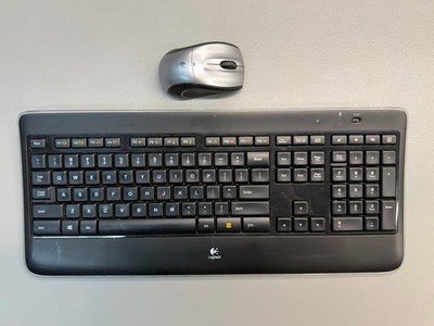 Logitech K800 Wireless Illuminated Keyboard w/USB receiver and M505 Mouse