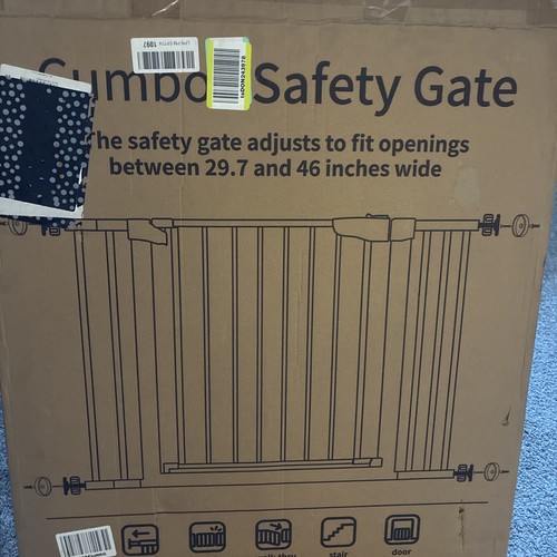 Cumbor 29.7-46 inch wide Safety Gate, Toddler or Pet Gate Great Condition in Box