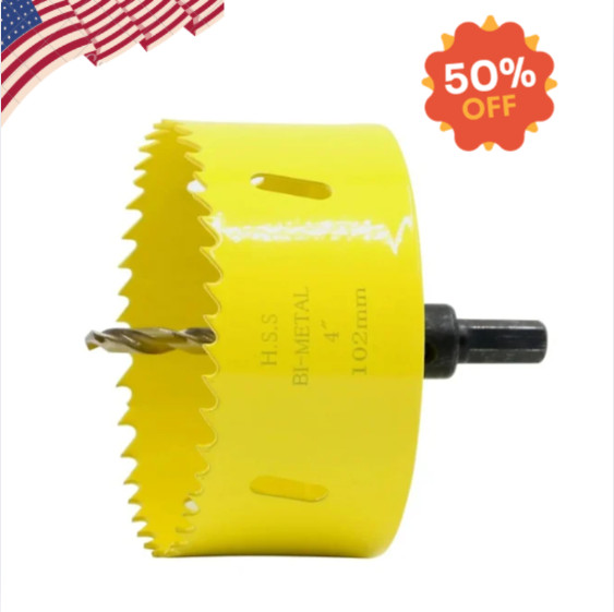 Bi-Metal 4 inch Hole Saw with Arbor Mandrel for Deeper Cutti