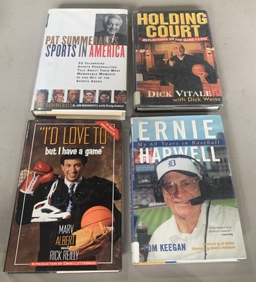Lot Of 4 Sports Announcers Books. Holding Court, I d Love To But I Have A Game