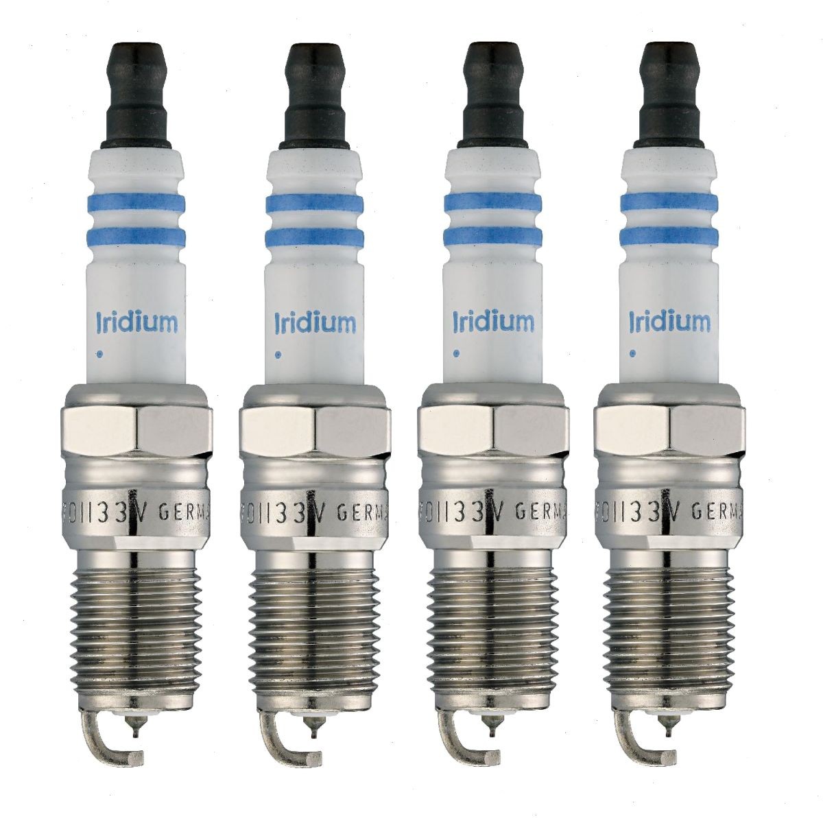 4 pc Bosch Double Iridium Spark Plugs for 1984-1986 Mercury Cougar 2.3L L4 ti