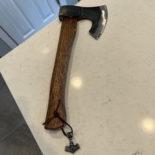 Viking Bearded Axe - Norse Axe - Mjolnir Runes - Battle Ready Sturdy Weapon