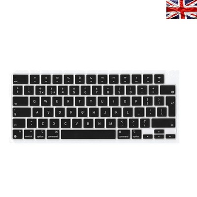 Ultradünne Silikon Tastatur Skin für MacBook Air & Pro mit Touch ID - Schwarz
