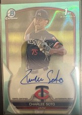 2023 Bowman Draft Chrome Aqua Lava Refractor /199 Charlee Soto Rookie Auto Twins