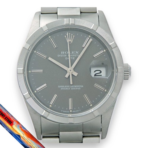 Rolex Oyster Perpetual Date 15210 Men's Watch 1991 Authentic