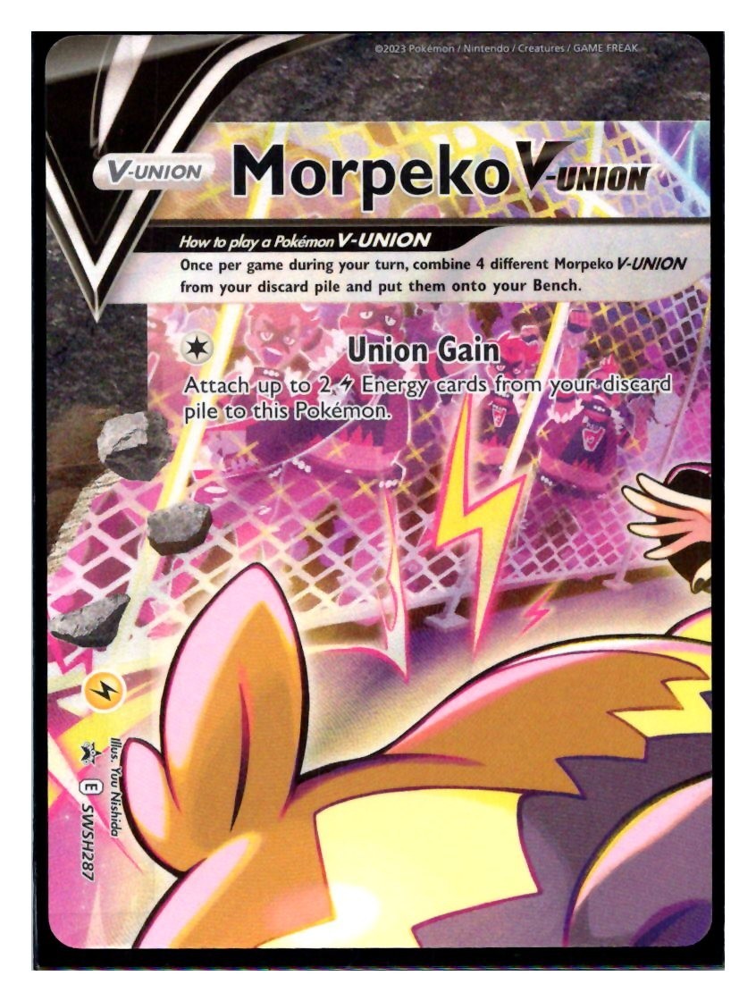 Pokemon Morpeko V-Union 4 Card Set SWSH287 SWSH288 SWSH289 SWSH290 Promo NM/Mint