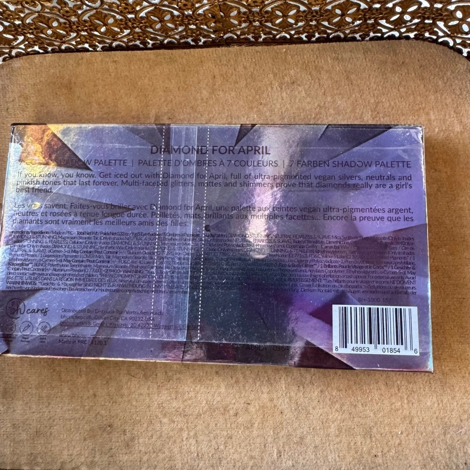 BH Cosmetics Diamond For April Eyeshadow Palette 7 Color Shimmers Glitters - Image 4 of 4