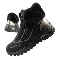 Skechers Uno Rugged-Fall Damen Stiefel Winterschuhe GefüTtert Kunstleder Schwarz