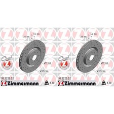 2x ZIMMERMANN SPORT BREMSSCHEIBEN 305mm GELOCHT VORNE passend für ALFA MITO