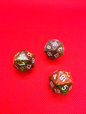 Chessex d20 Dice Set 3pc Speckled Green Brown...
