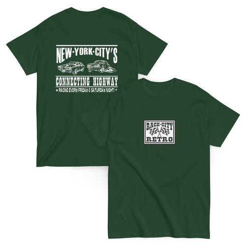 NY CONNECTION HIGHWAY ZWEISEITIGES T-SHIRT von RACE CITY RETRO CAMARO GTO - Bild 7 von 12