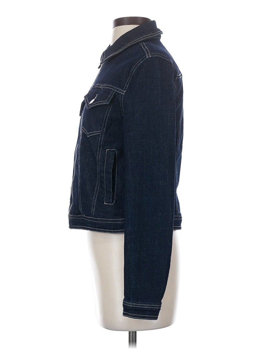 West Of Melrose Women Blue Denim Jacket XS View 4