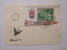 Romania Europe Block Cover 1977 FDC 