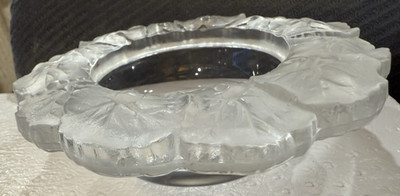 Barolac Josef Inwald Frosted Glass Geranium Pattern 1930s Champagne Wine Holder