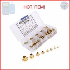Through Hole Copper Rivets Assortment Kit, 650Pcs Brass Eyelets Rivets Hollow Me