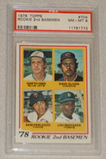 1978 Topps LOU WHITAKER Detroit Tigers Rookie Card PSA 8 NM - MT