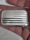 1 oz Silver Bar SilverTowne Mint American Flag Design .999 Fine Silver - Sealed