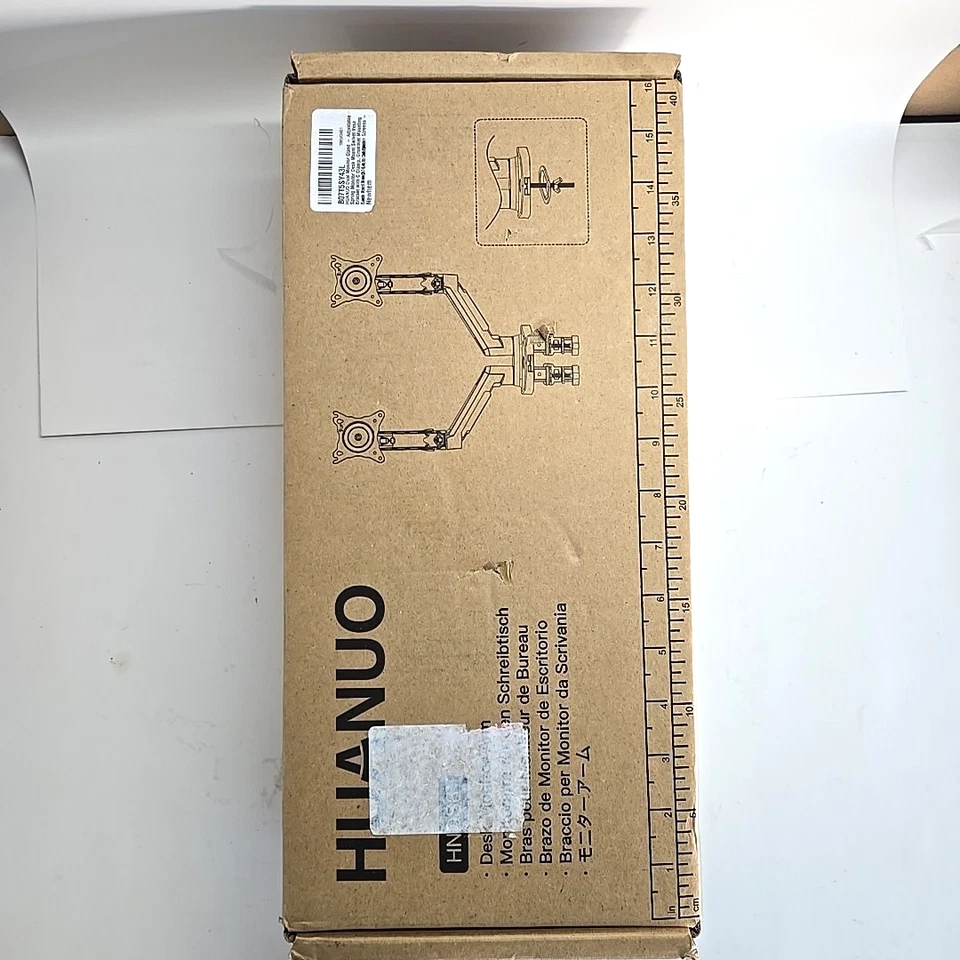 HUANUO Dual Monitor Stand - for 13 to 32 in Computer Screens - 19.8lb - Black - Image 2 of 4