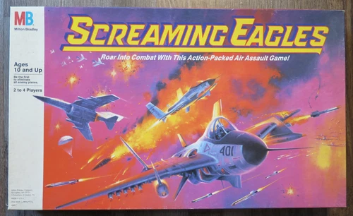Vintage 1987 Milton Bradley Screaming Eagles Combat Air Assault Board Game