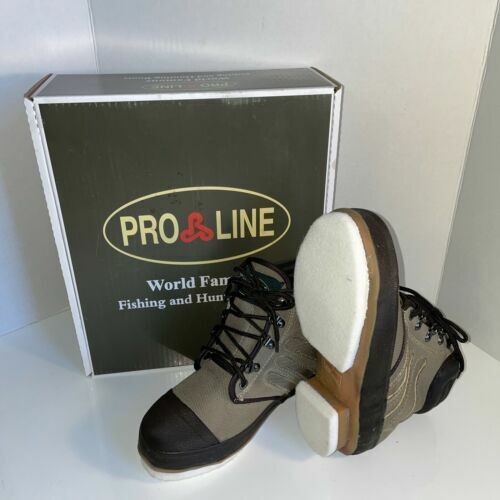 PRO-LINE Boots Men's Size 10 Fishing Wading Boots Steel Shank