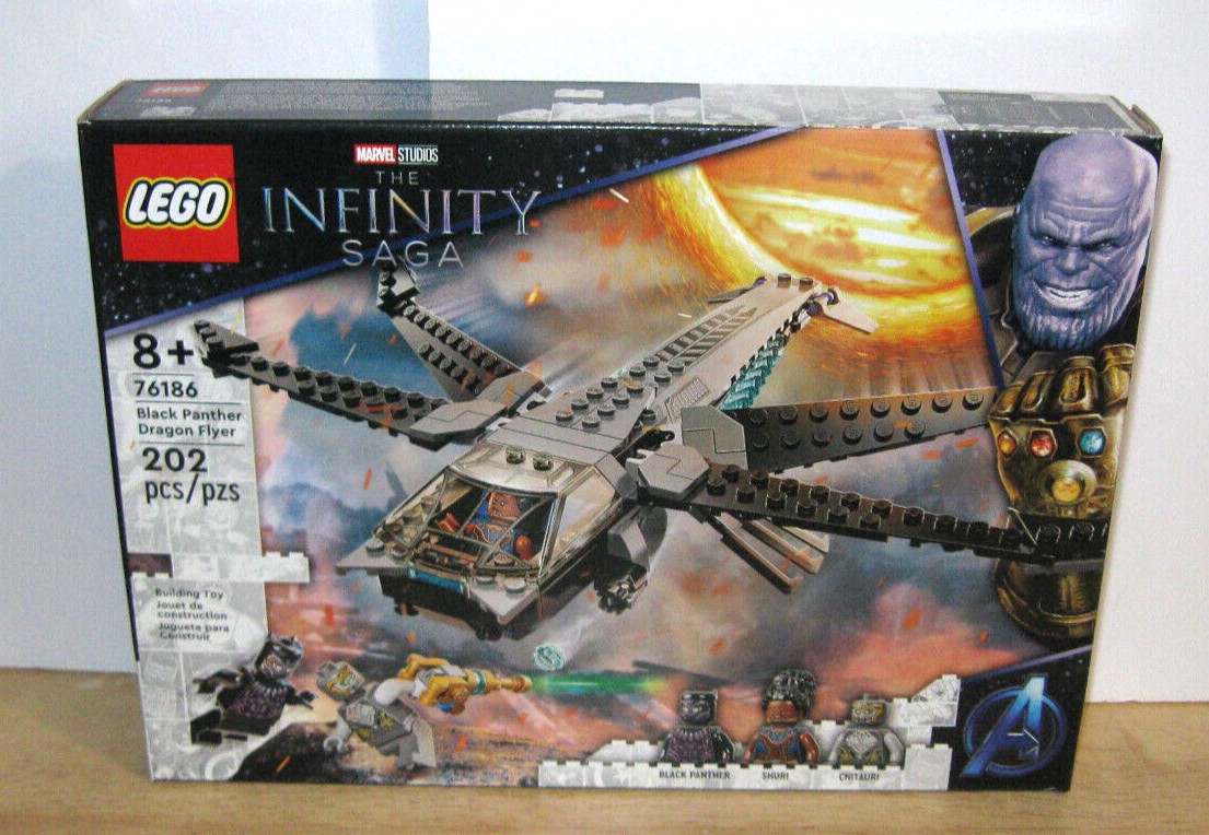 Lego Marvel Super Heroes Infinity Saga #76186 Black Panther Dragon  Flyer NIP