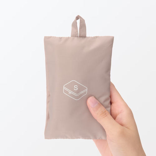 Nuova custodia smistamento pieghevole in poliestere MUJI con 2 colori rosa taglia S/M - Foto 7 di 11