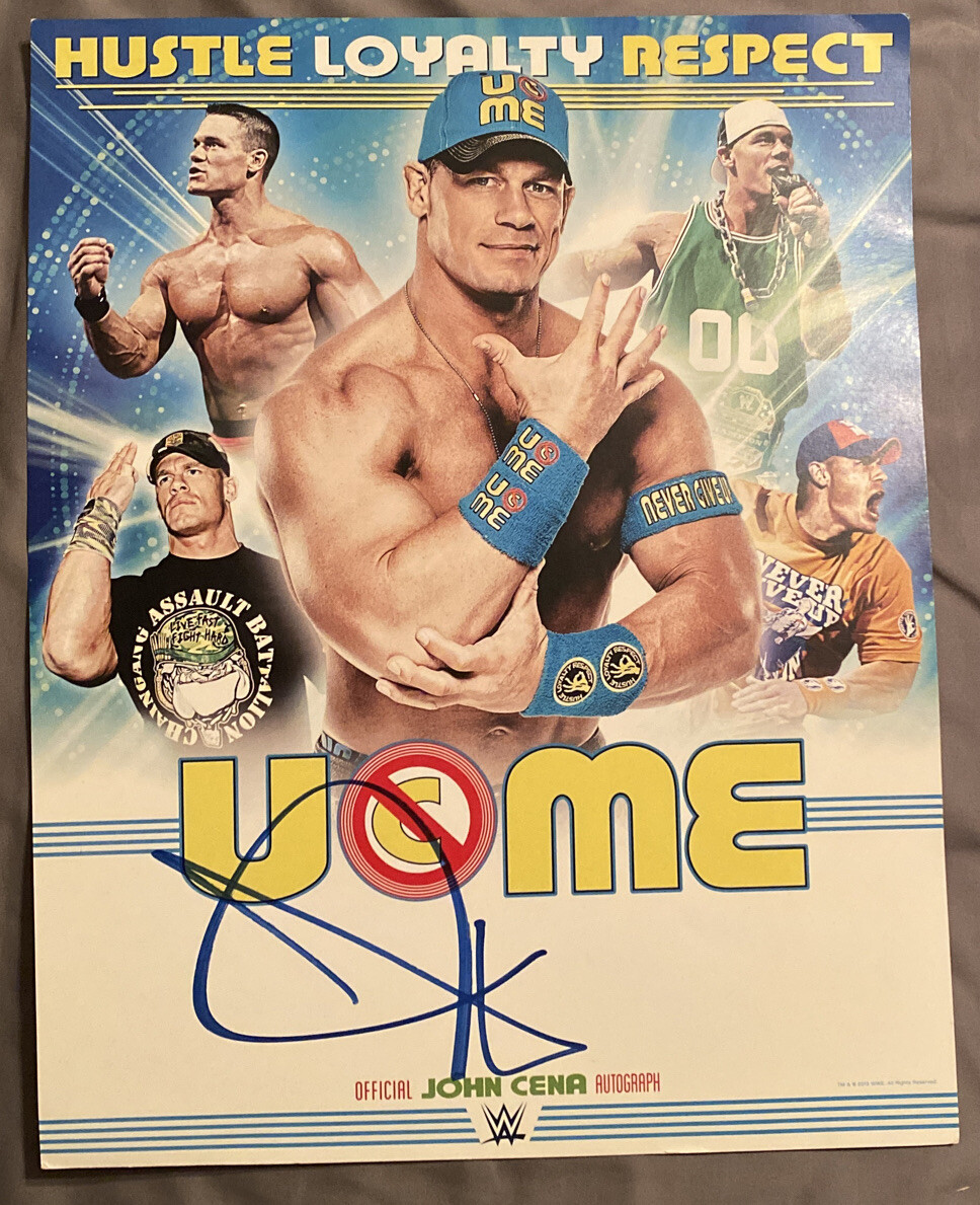 John Cena Signed 11x14 Photo U Can't C Me Auto WWE Official