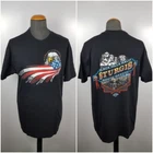 Harley Davidson Sturgis South Dakota Shirt Black Black Hills Rally Mens USA Flag