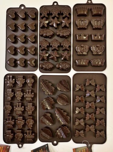 Silicone Mold Bakeware Spring Fall Crowns Sea Hearts Butterflies Bite Size New