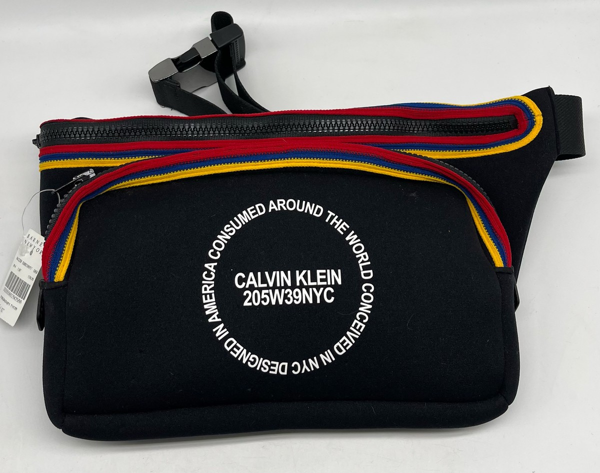 Calvin Klein '205W39NYC' Black Belt Bag w/ Multicolor Trim NWT