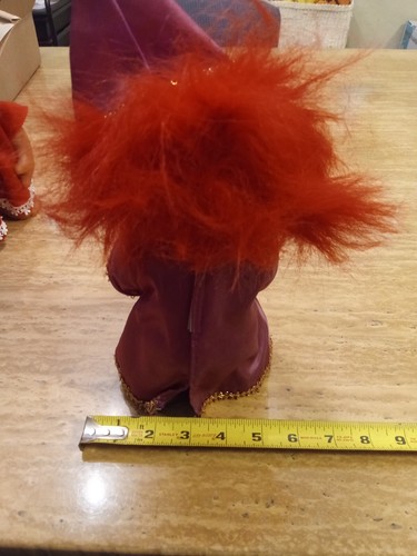 ❤️ 1977 DAM Magician Troll 9" Doll Rare Norfin Red Hair Denmark Ace Tico Russ - Picture 13 of 17