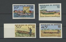 SENEGAL IMPERFORATED!! 1965 SHIPS SHIPS BOATS IMPERF NON DENTELE RARE!!  h6917