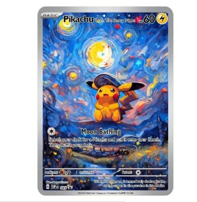 Pokémon card Starlight Night 18cardset Pokemon Pikachu Snorlax Mewtwo Starry Night Van Gogh Star Trading