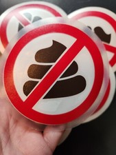 3.5in. No Dog Poop No Pee Zone Sign Vinyl Sticker Decal dog animal