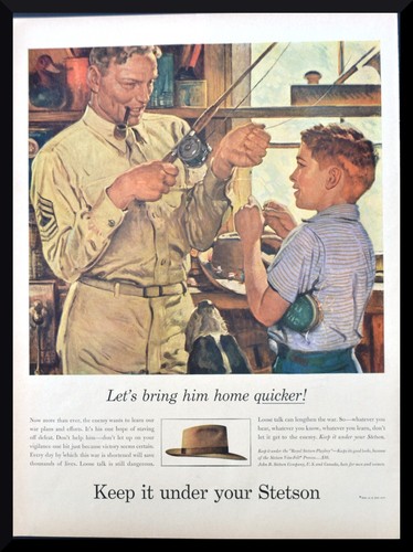 1944 Royal Stetson Playboy hat WWII Let 
