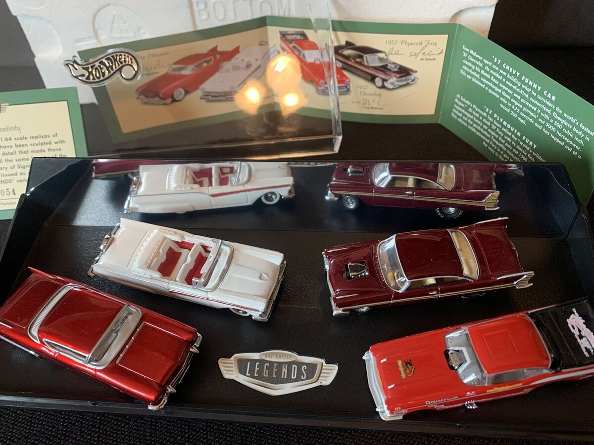 Hot Wheels Legends 40th Anniversary of Signature 57s 4-Car Set Display Case  1997