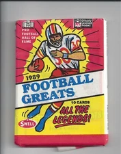 1989 SWELL FOOTBALL GREATS SINGLE UNOPENED PACK 