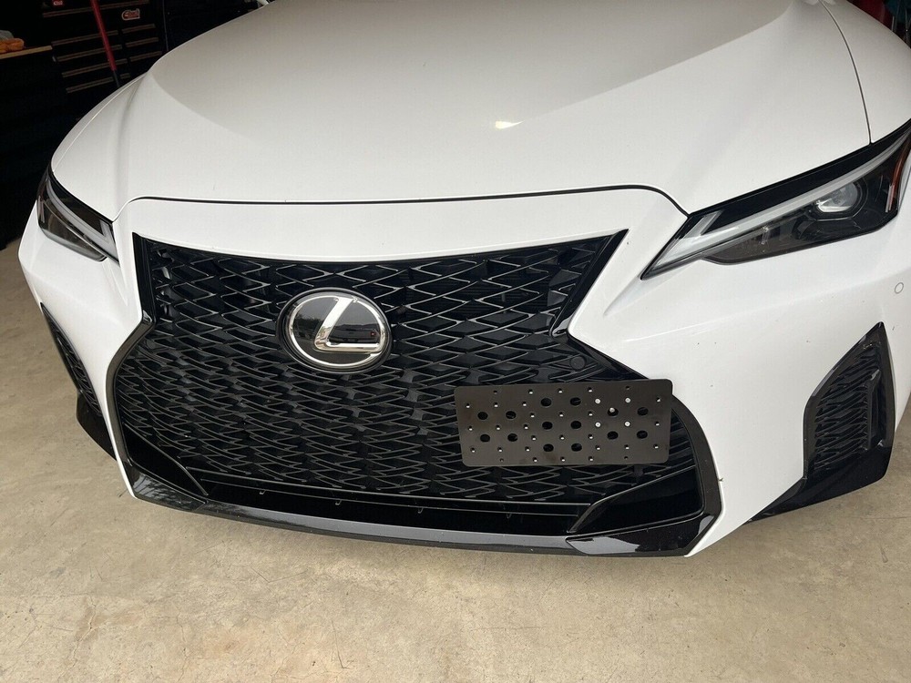 Front Bumper Tow Hook License Plate Mount Bracket Kit For Lexus IS 2021-2024 New