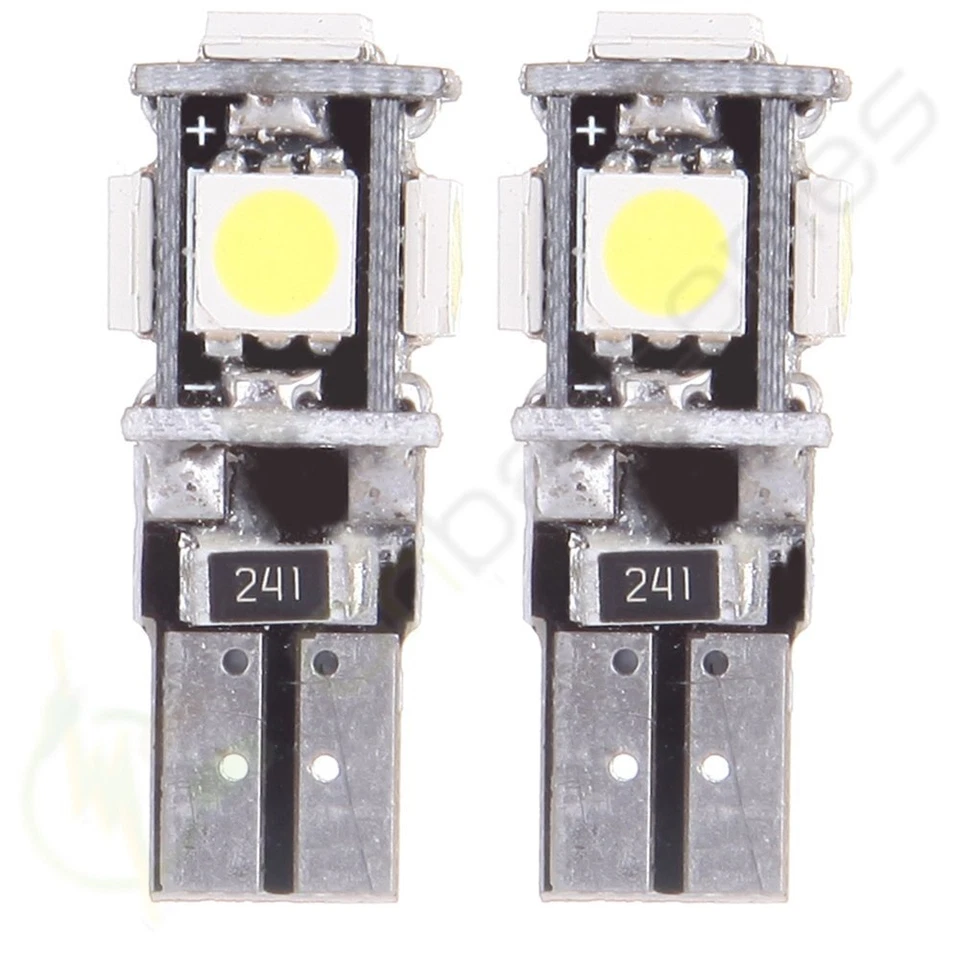 20x Blanco 5050 LED Canbus Libre de Errores Coche Matrícula Bombilla T10W5W 194 168 Foto 3 de 4