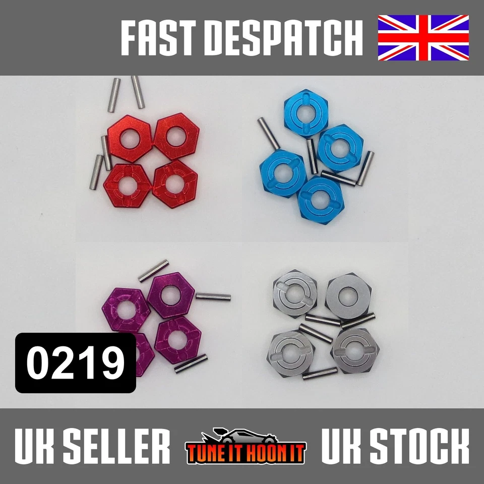 MJX HYPER GO METAL UPGRADE 12MM WHEEL HEX HEXES IN 4 COLOURS 14209 14210 16440